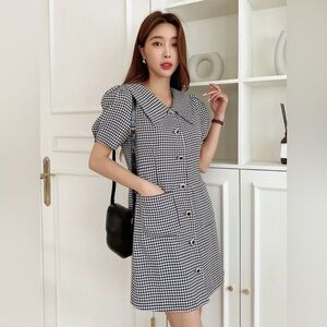 Houndstooth dress women